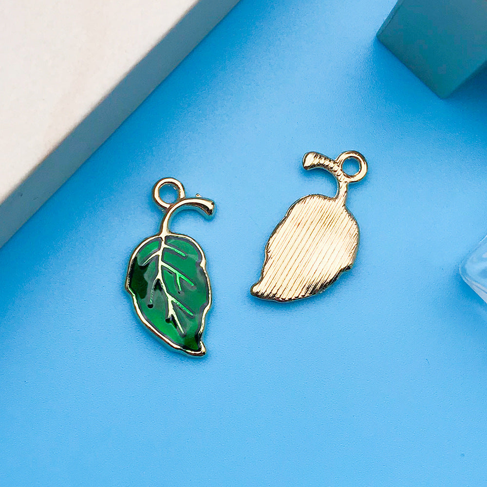 Wholesale Drip Oil Green Cartoon Plant Animal Alloy DIY Necklace Bracelet Pendant